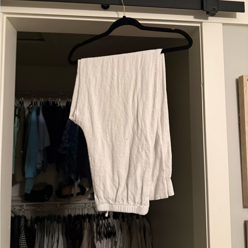 White Casual Pants